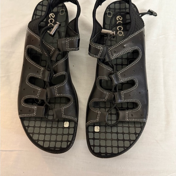 Ecco Jab Toggle Sport Drawstring Leather Sandals Women's Size 39. - Picture 9 of 12